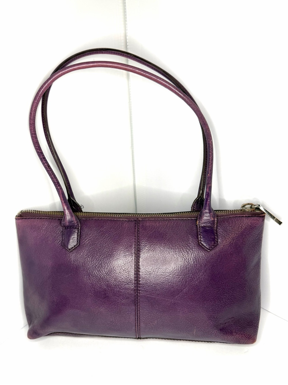 HOBO Purple Leather Shoulder Bag with Double Straps